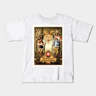 ZURICH SWISS SWITZERLAND National Expo 1883 Vintage Tourism Travel Advertisement Kids T-Shirt